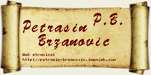 Petrašin Brzanović vizit kartica